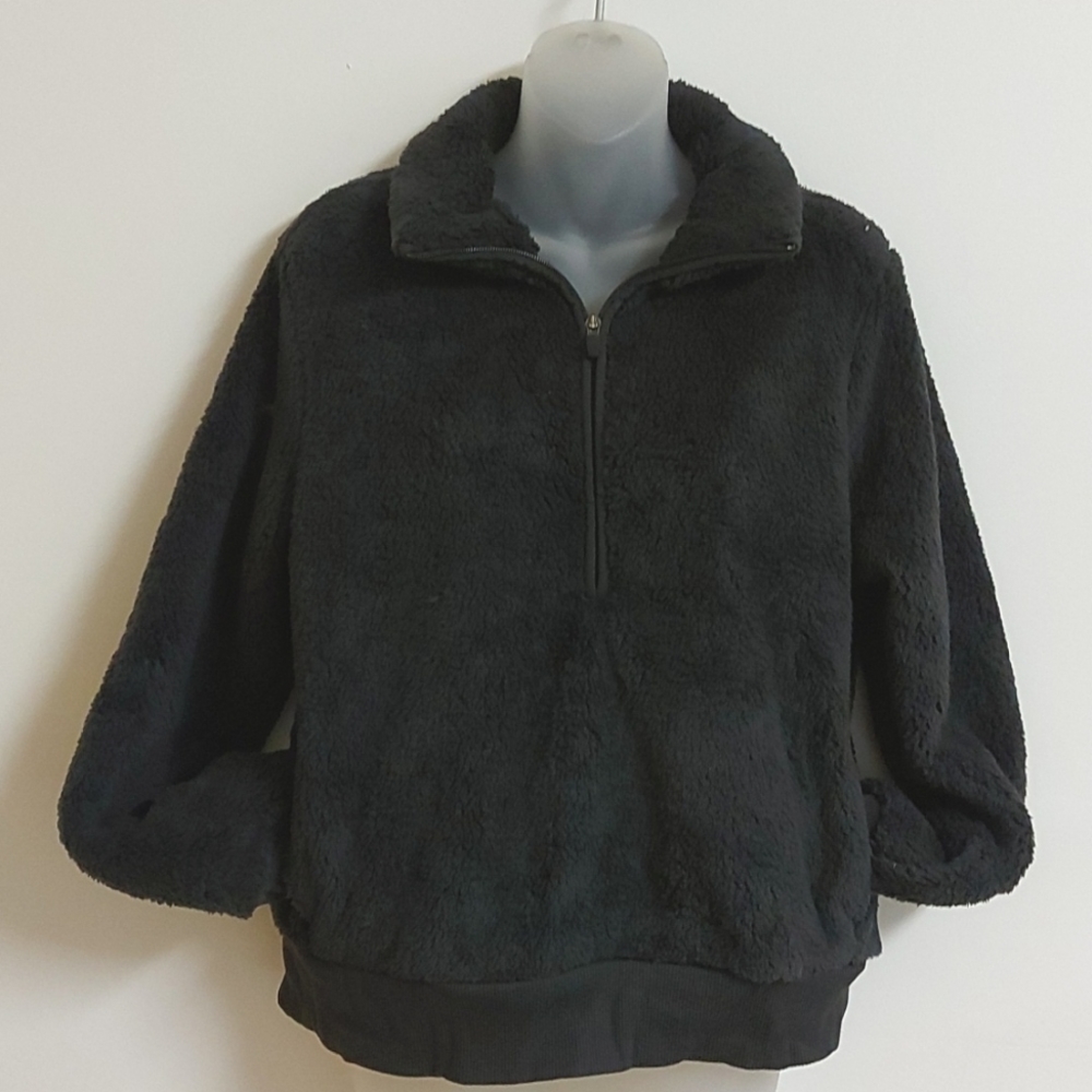 3 for $25- NWOT Dark Grey Zip-up Super Soft Fleece Sweater, Size Medium